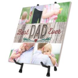 Thumbnail for Ceramic Tile with Natural Best Dad Ever design 2