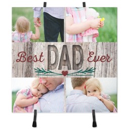 Ceramic Tile with Natural Best Dad Ever design