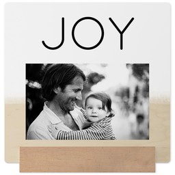 5x5 Square Metal Print With Stand with Pure Joy design