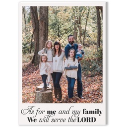5x7 Desk Canvas with We Will Serve The Lord design