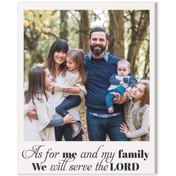 8x10 Desk Canvas with We Will Serve The Lord design