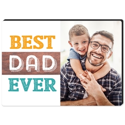 High Gloss Easel Print 5x7 with Best Dad Ever design