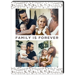 High Gloss Easel Print 5x7 with Family Forever design