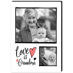 High Gloss Easel Print 5x7 with Grandma Hearts design