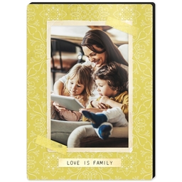 High Gloss Easel Print 5x7 with Love is Family Gold design