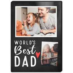 High Gloss Easel Print 5x7 with World's Best Dad design