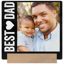 5x5 Square Metal Print With Stand with Best Dad Around design