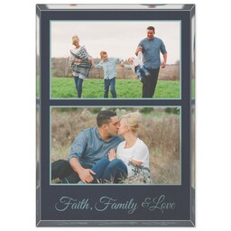 5x7 Glossy Acrylic Block with Faith Family Love design