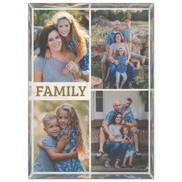 5x7 Glossy Acrylic Block with Family Rustic design
