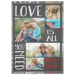 5x7 Glossy Acrylic Block with Love is All You Need design