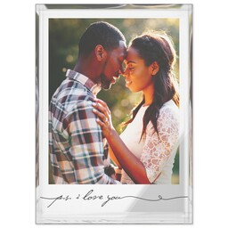 5x7 Glossy Acrylic Block with PS I Love You design