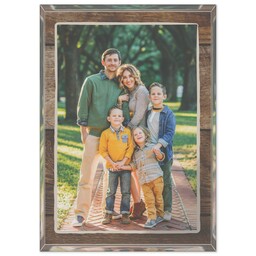 5x7 Glossy Acrylic Block with Wood Frame design