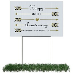 Photo Yard Sign 12x18 (with H-Stake) with Anniversary Arrows design