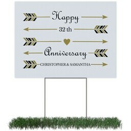 Photo Yard Sign 18x24 (with H-Stake) with Anniversary Arrows design