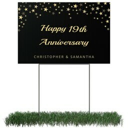 Photo Yard Sign 12x18 (with H-Stake) with Anniversary Stars design