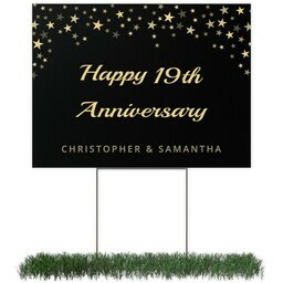 Photo Yard Sign 18x24 (with H-Stake) with Anniversary Stars design