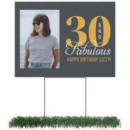 Photo Yard Sign 18x24 (with H-Stake) with Fabulous design