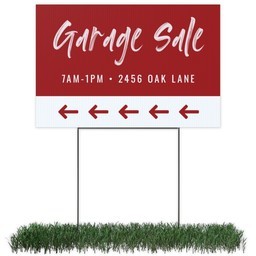 Photo Yard Sign 12x18 (with H-Stake) with Garage Sale design
