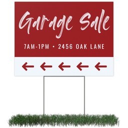 Photo Yard Sign 18x24 (with H-Stake) with Garage Sale design