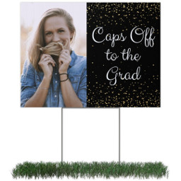 Photo Yard Sign 18x24 (with H-Stake) with Glitter Grad design