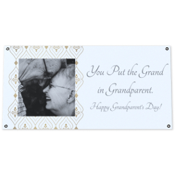2x4 Vinyl Banner 10oz with Grandparents Gold design