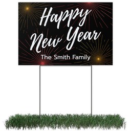 Photo Yard Sign 12x18 (with H-Stake) with Happy New Year design