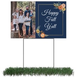 Photo Yard Sign 12x18 (with H-Stake) with Harvest Flowers design
