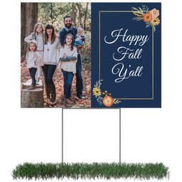 Photo Yard Sign 18x24 (with H-Stake) with Harvest Flowers design