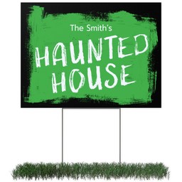 Photo Yard Sign 18x24 (with H-Stake) with Haunted House design