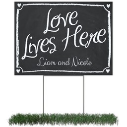 Photo Yard Sign 18x24 (with H-Stake) with Love Lives Here design