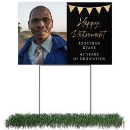 Photo Yard Sign 12x18 (with H-Stake) with Retirement design