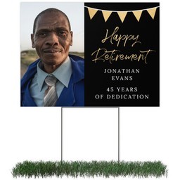 Photo Yard Sign 18x24 (with H-Stake) with Retirement design