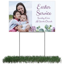 Photo Yard Sign 12x18 (with H-Stake) with Spring Floral Editable design
