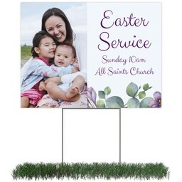 Photo Yard Sign 18x24 (with H-Stake) with Spring Floral Editable design