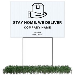 Photo Yard Sign 12x18 (with H-Stake) with We Deliver design
