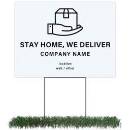 Photo Yard Sign 18x24 (with H-Stake) with We Deliver design