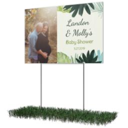 Thumbnail for Photo Lawn Sign 12x18 (with H-Stake) with Baby Shower - Jungle design 2