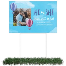 Photo Yard Sign 12x18 (with H-Stake) with Hot Air Balloons design