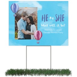 Photo Yard Sign 18x24 (with H-Stake) with Hot Air Balloons design