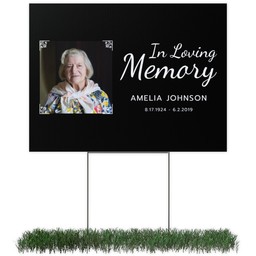 Photo Yard Sign 18x24 (with H-Stake) with In Memory design