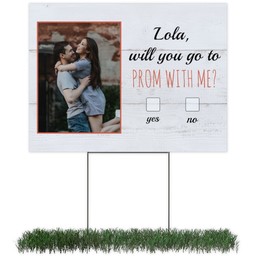 Photo Yard Sign 18x24 (with H-Stake) with Promposal design