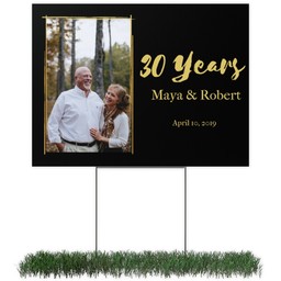 Photo Yard Sign 18x24 (with H-Stake) with Simple Anniversary design