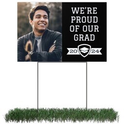 Photo Yard Sign 12x18 (with H-Stake) with Classic Grad design