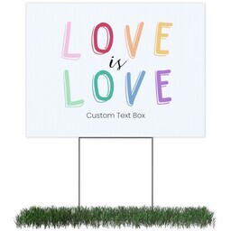 Photo Yard Sign 18x24 (with H-Stake) with Love is Love design