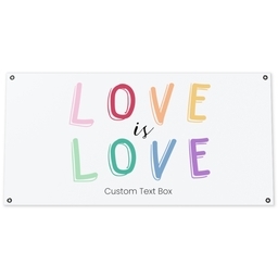 2x4 Vinyl Banner 10oz with Love is Love design