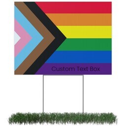 Photo Yard Sign 18x24 (with H-Stake) with Pride Rainbow design