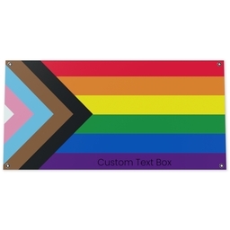 2x4 Vinyl Banner 10oz with Pride Rainbow design