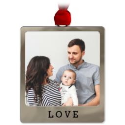 Thumbnail for Metal Frame Ornament - Love with Full Photo design 1