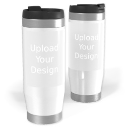 14oz Personalized Travel Tumbler with Upload Your Design design