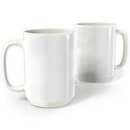 White Photo Mug, 15oz with Upload Your Design design